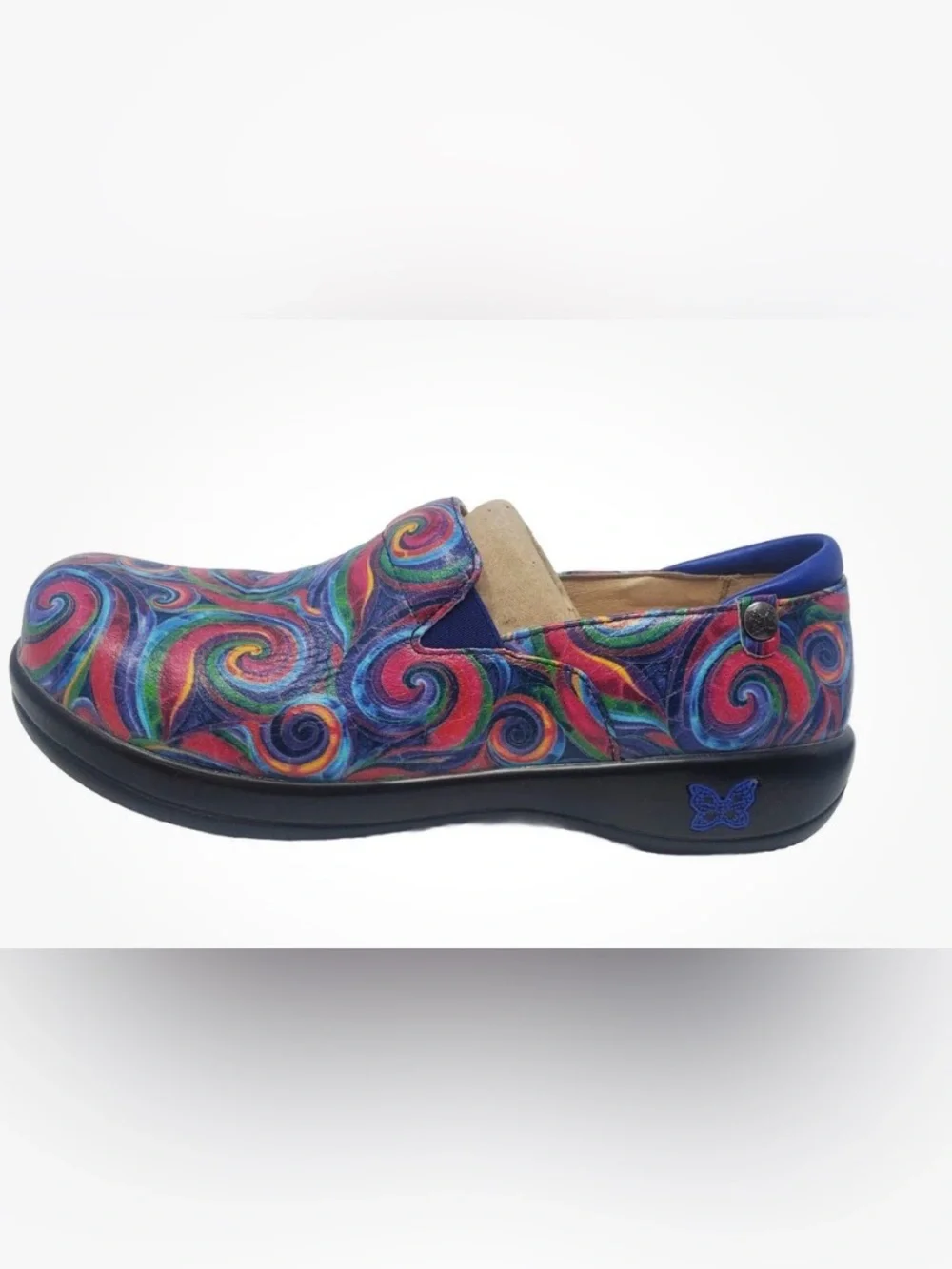Alegria Keli Professional Slip On Clogs Swirly Goodness Size 8-8.5 Ergonomic